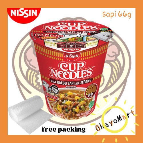 

NiSSin Cup Noodles Rasa Kaldu Sapi ala Jepang / Mie Cup Beef Flavour