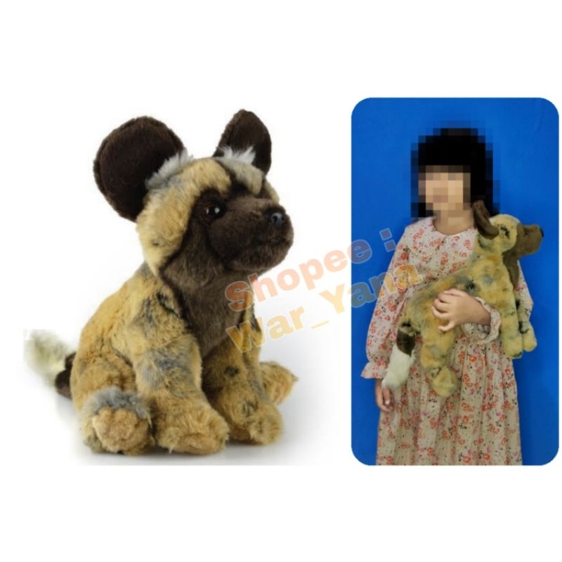 Boneka Anjing Liar Afrika Import Original African Wild Dog Plush Toys Stuff Webkinz Plushie Toy Stuf