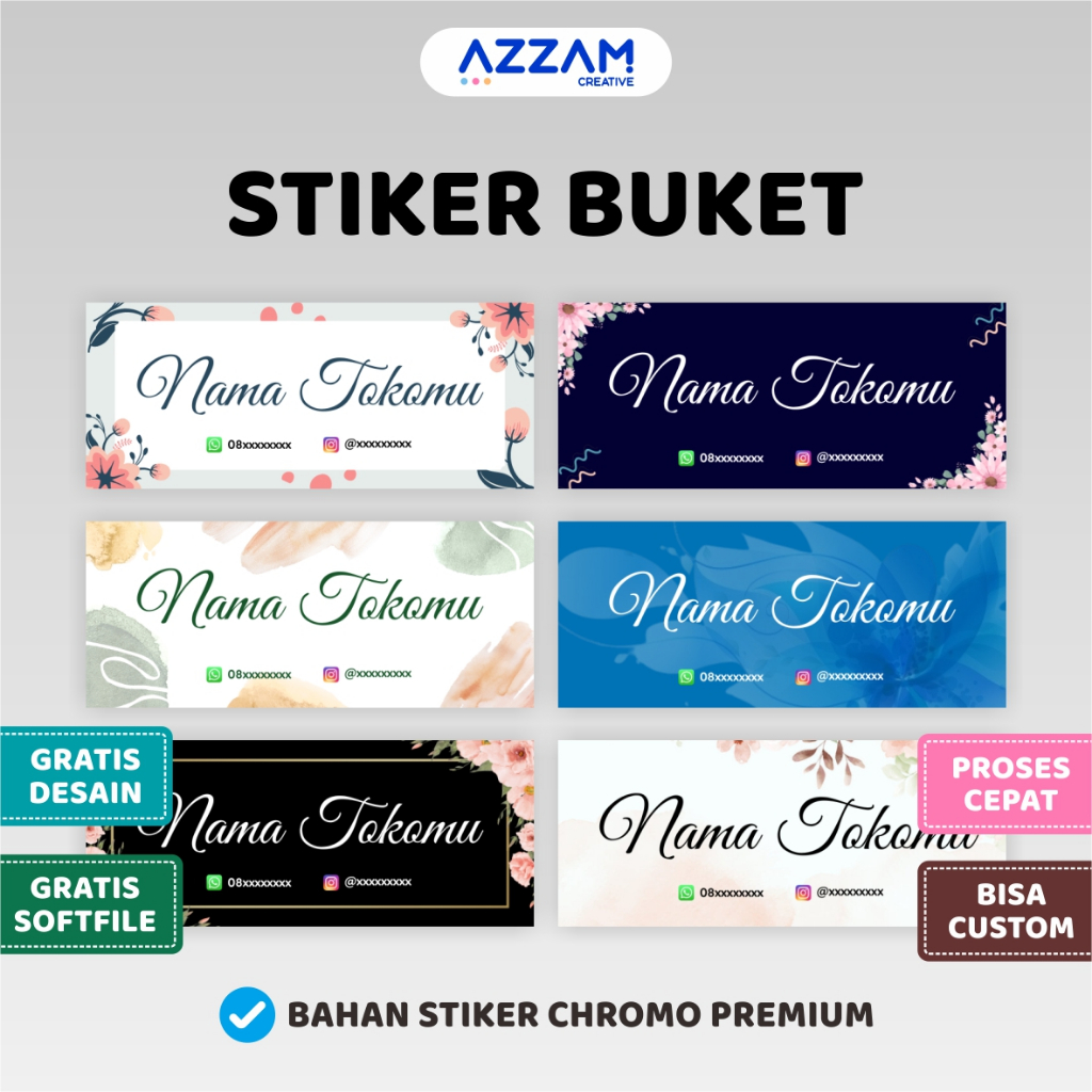 

STIKER BUKET / STIKER LABEL / STIKER LABEL CUSTOM / STIKER BUNGA / STIKER BOUQUET
