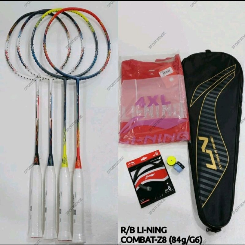 Raket Bulutangkis Badminton Lining Li Ning Li-Ning Combat Z8 Original Bonus Lengkap