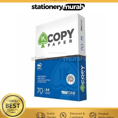 

KODE PRODUK SG6YG4667 PROMO Kertas HVS Fotokopi A4 7gr IK Copy Paper 1 rim 5lembar