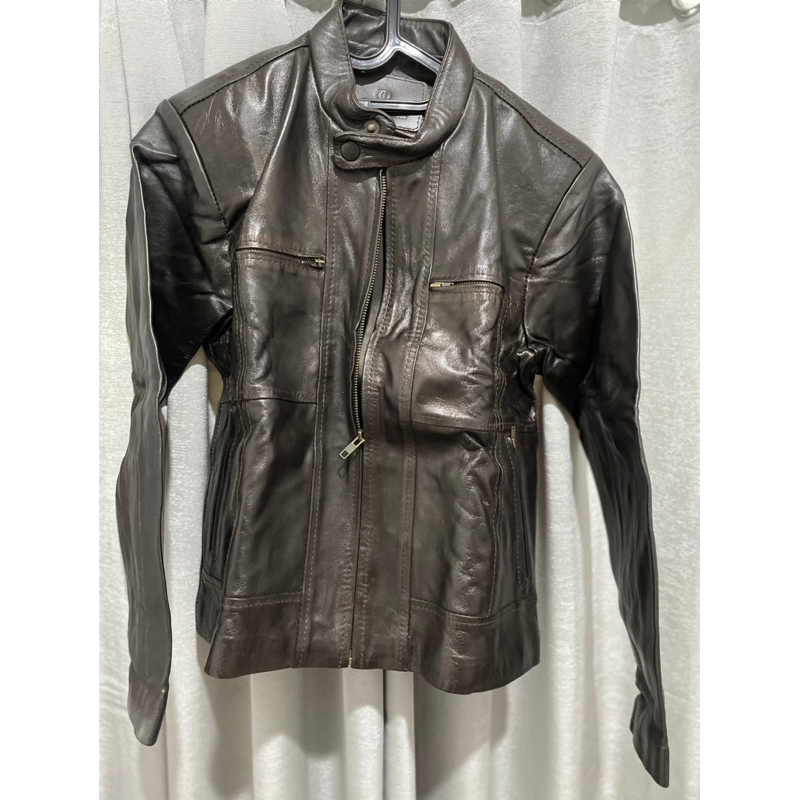 PRELOVED / NEW - JAKET KULIT COKLAT