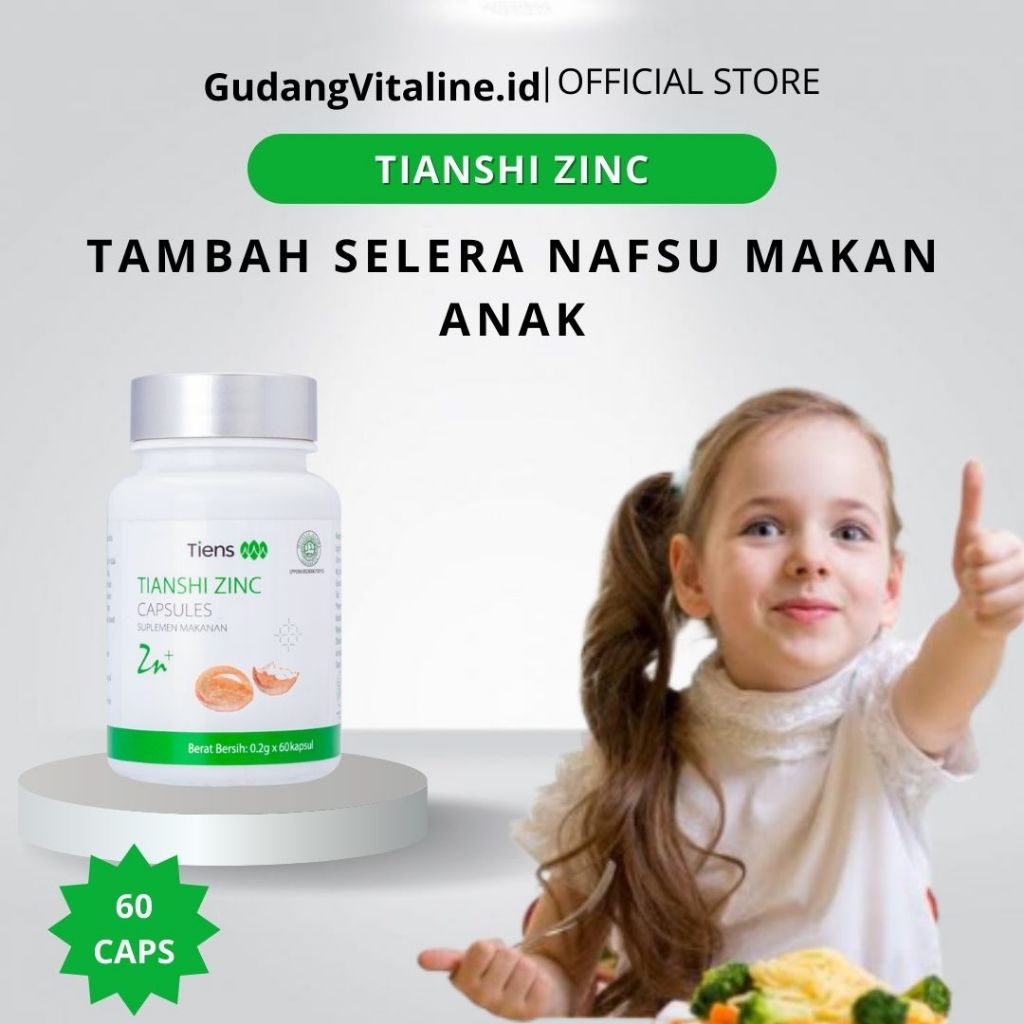 ZINC TIENS ORIGINAL BPOM PENGGEMUK BADAN ANAK DAN BAYI - VITAMIN PENAMBAH BERAT DAN NAPSU MAKAN ANAK