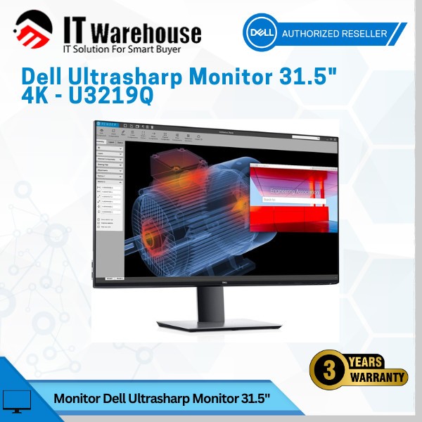 Monitor Dell Ultrasharp Monitor 31.5"  4K - U3219Q