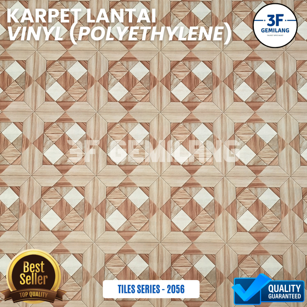 3F GMG - VINYL PER ROL isi PANJANG 14 METER Karpet Lantai POLYETHYLENE Lebar 1,2meter Gulungan - Wal