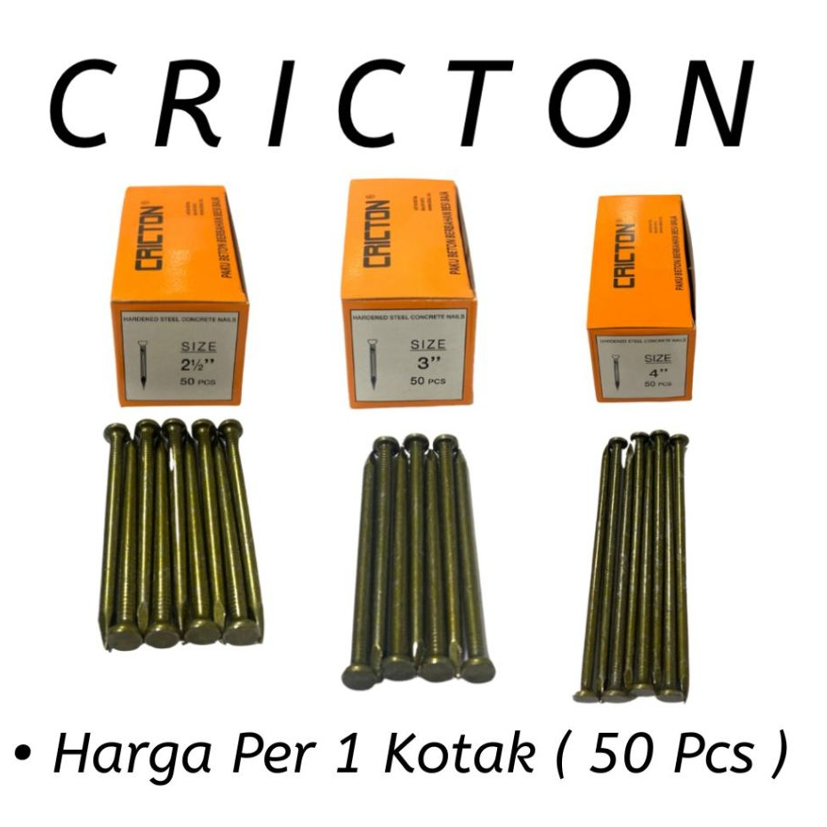 Paku beton baja kuning model daiwa 2 1/2 - 3 - 4 / harga per kotak / paku beton kuning TU2T