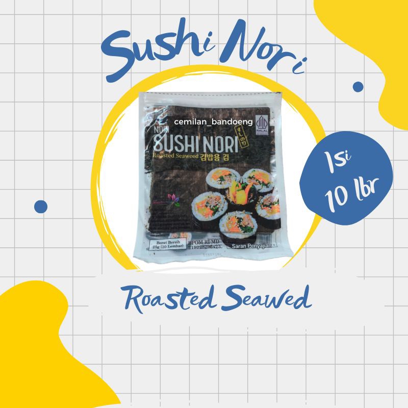 

SUSHI NORI ( ROASTED SEAWED ) ISI 10 LBR