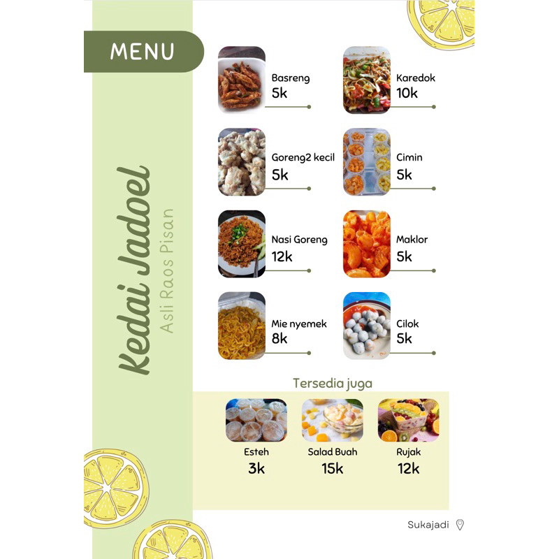 JASA DESIGN MENU
