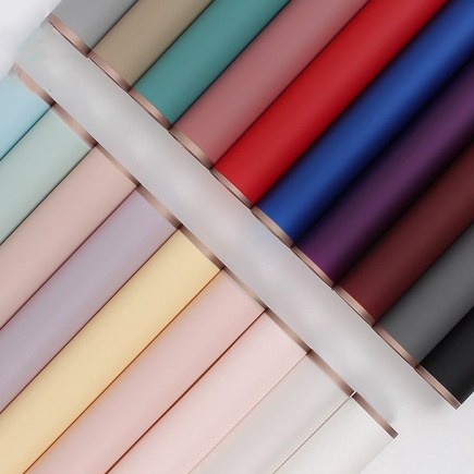 

TERPOPULER Gold Frame Cellophane PACK 58 x 58 cm Kertas Bunga Wrapping Paper