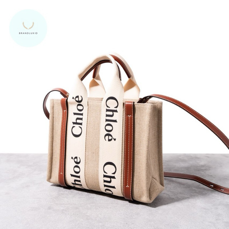 Chloe Small woody tote bag    White - Brown