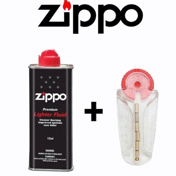 DAPATKAN PAKET HEMAT BATU ZIPPO  MINYAK ZIPPO ORIGINAL 125ML MINYAK UNTUK KOREK API ZIPPO