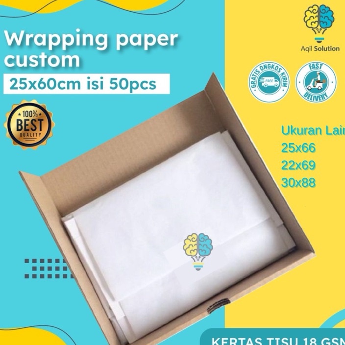 

LIMITLESS 25x6cm 5pcs Kertas Tisu Packing 25x66 22x69 3x88 Hampers baju sepatu tas dll