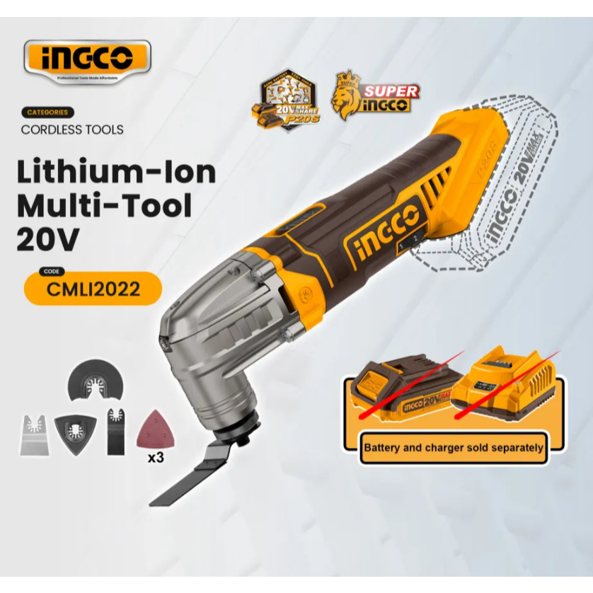 MESIN CORDLESS CUTTER MULTI OSKILASI OSCILLATING AMPLAS INGCO