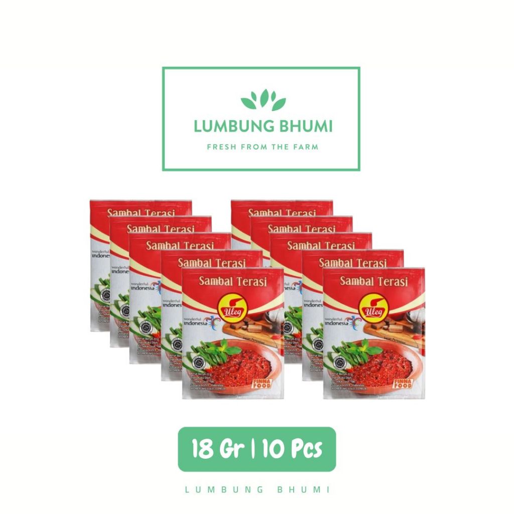 

ULEG Sambal Terasi 18 Gr 1 Rcg 10 Pcs - Lumbung Bhumi