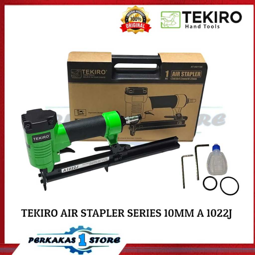 

TEKIRO 1022J Air Nailer Alat Tembak Paku Stapler Staples Angin Model U Type 1022J