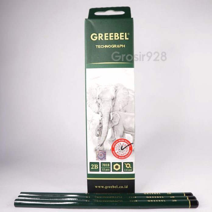 

Per 12 Pencil Pensil 2B Greebel Technograph