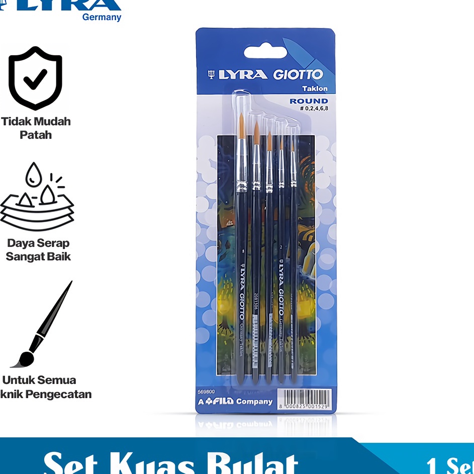 

HATI HATI BARANG Lyra Sikat Kuas Bulat 1 Set Taklon Round Brush Peralatan Gambar Lyr5698