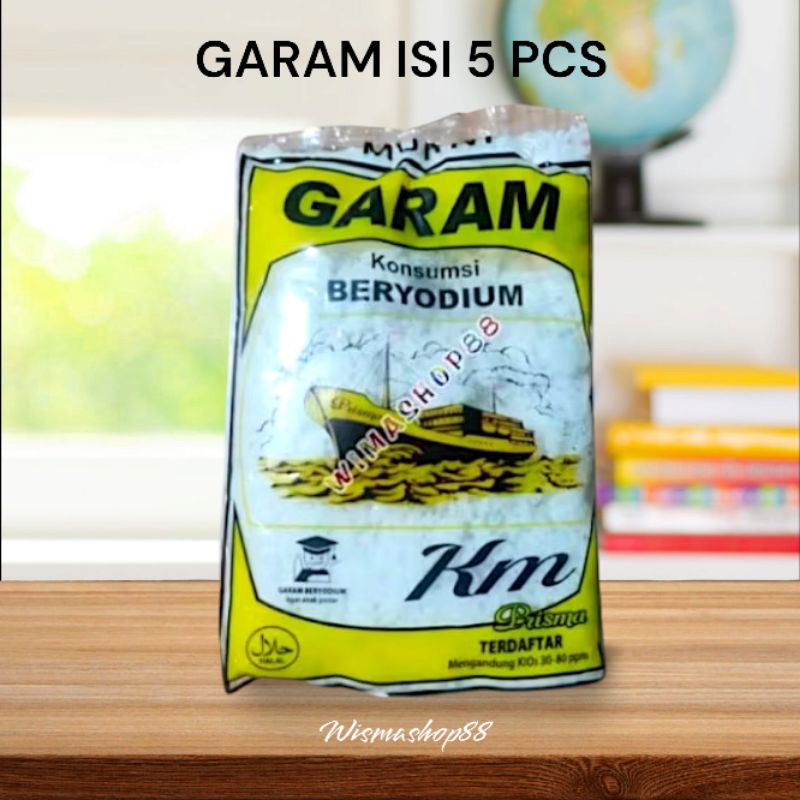 

GARAM KM PRISMA 150 GRAM ISI 5 PCS / GARAM MASAK BERYODIUM / BUMBU DAPUR