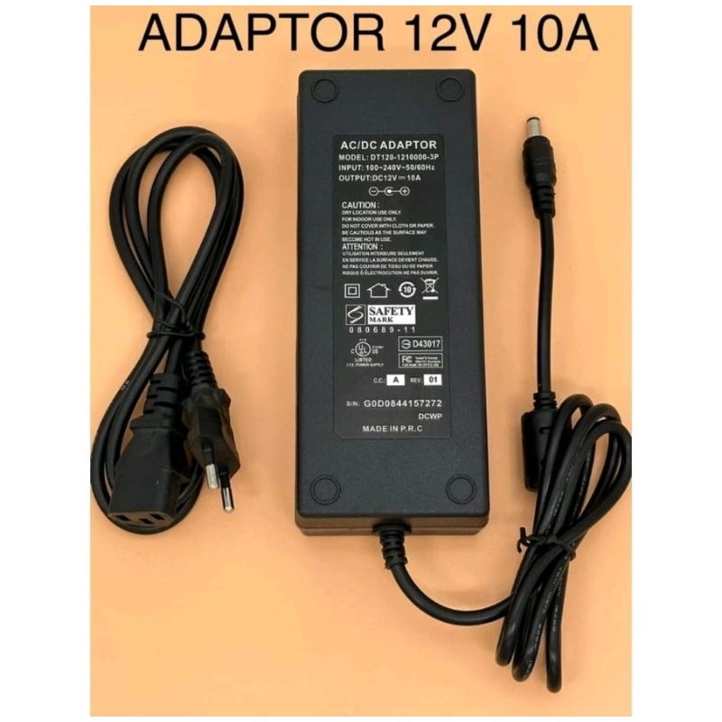 ADAPTOR 12V 10A POWER SUPPLY 12V 10ASWITCHING ADAPTOR LED Strip Monitor 12V 10A