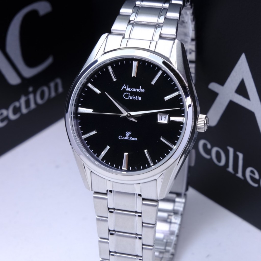 Alexandre Christie Wanita Terbaru 2024 Original AC 8681 Silver Black