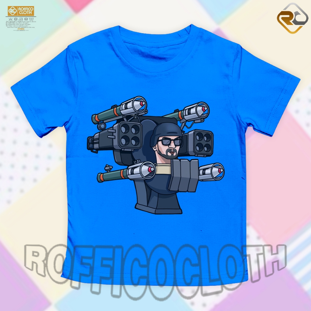 BAJU ANAK KAOS ANAK Multi Rocketeer Skibidi Toilet | Skibidi Toilet episode - ROFFICO CLOTH