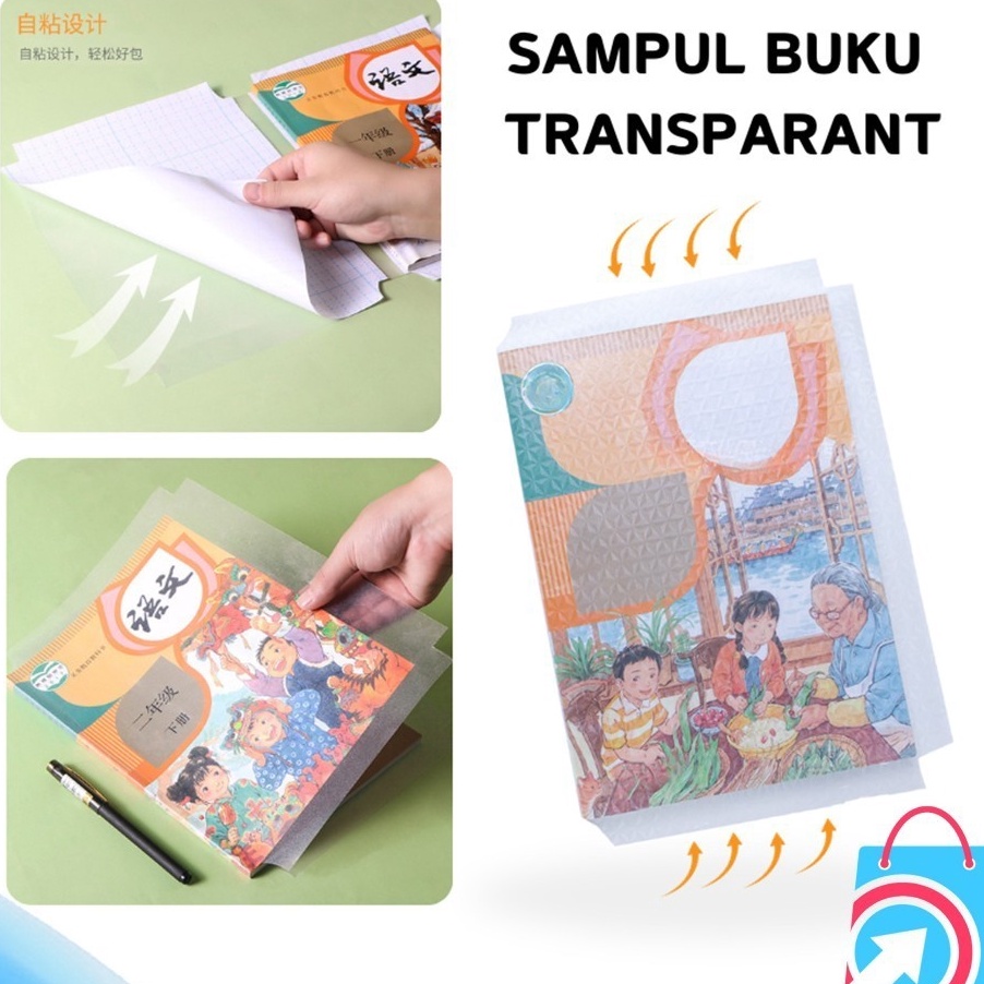 

MURAH BERKULITAS PHG Sampul Buku Tulis Sekolah Diamond Transparant Polos Stiker Sampul Buku Isi 1 Lembar SelfAdhesive Book Cover Waterproof Sticker Pelindung Cover Buku Dengan Perekat Model Buram Tahan Air 1Pcs