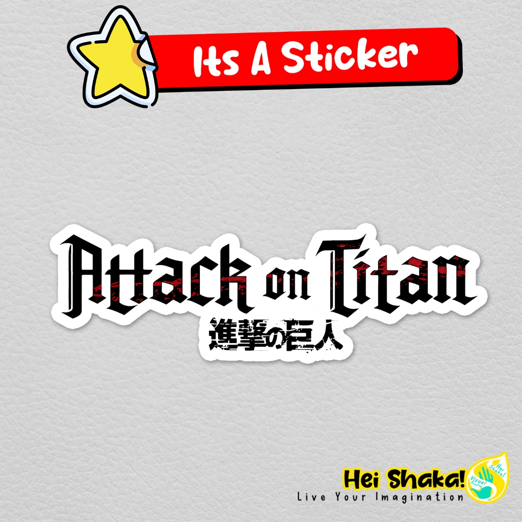 

Stiker Sticker AOT Attack On Titan Vinyl Anime Manga Jepang Bahan Anti Air