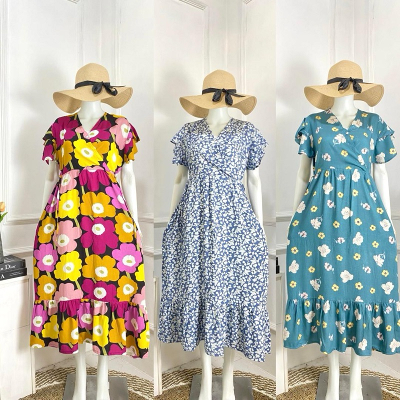 Dress kimono panjang busui gea panjang/DRESS RAYON BUSUI