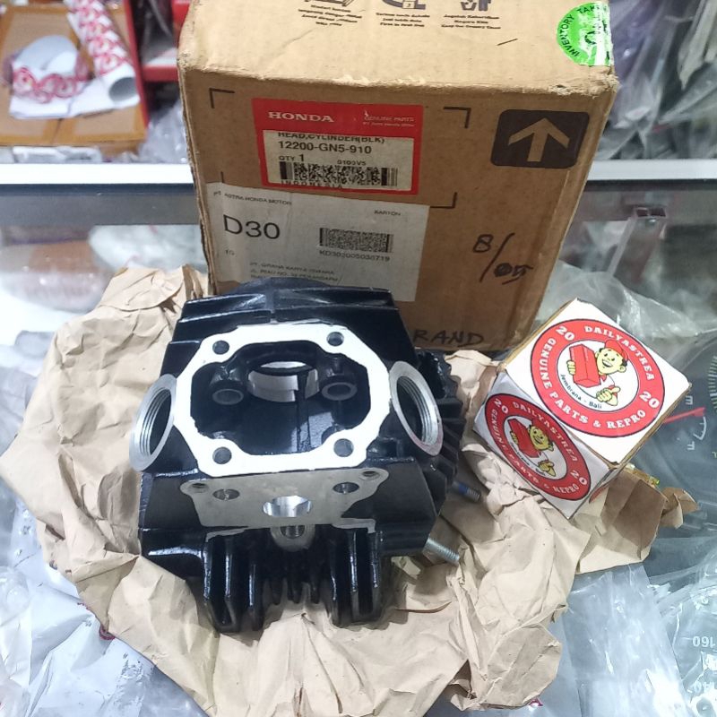 BLOCK BLOK HEAD CYLINDER SILINDER DEKSEL HITAM ASTREA PRIMA GRAND ORIGINAL ORI 12200-GN5-910