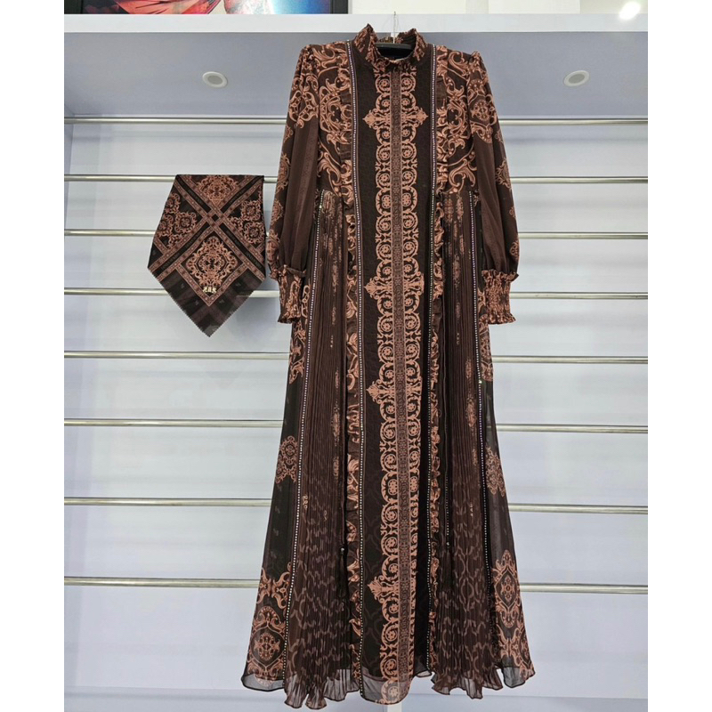Gamis syari brand DS dines sukijo syari set sracf