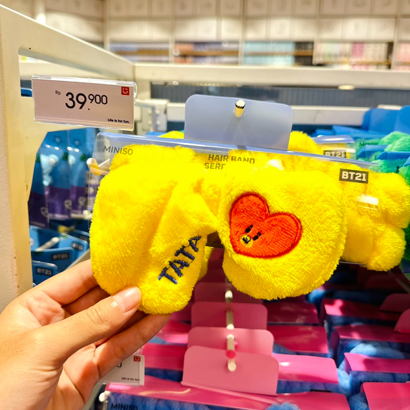 JASTIP MINISO X BT21 OFFICIAL HEADBAND IKAT KEPALA BANDO WANITA KOREAN