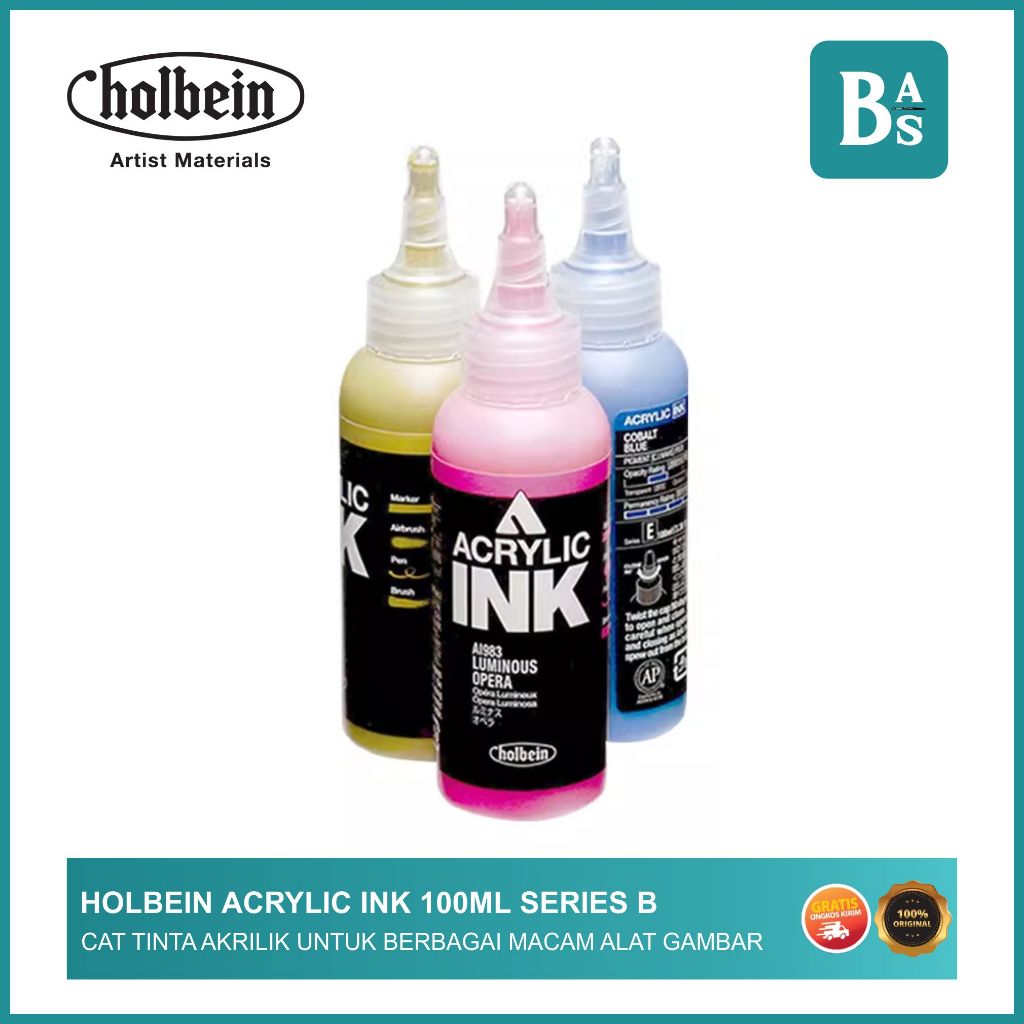 

Holbein Acrylic INK Color 100ml Series B | Cat Tinta Akrilik | Cat Akrilik | peralatan Melukis dan Menggambar Terlengkap dari Bali Art Supplies