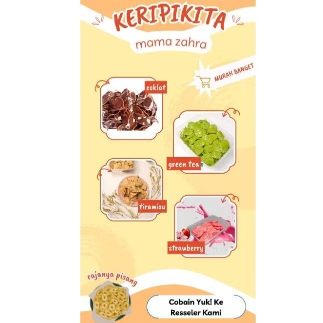 

viral keripik pisang lumer open reseller