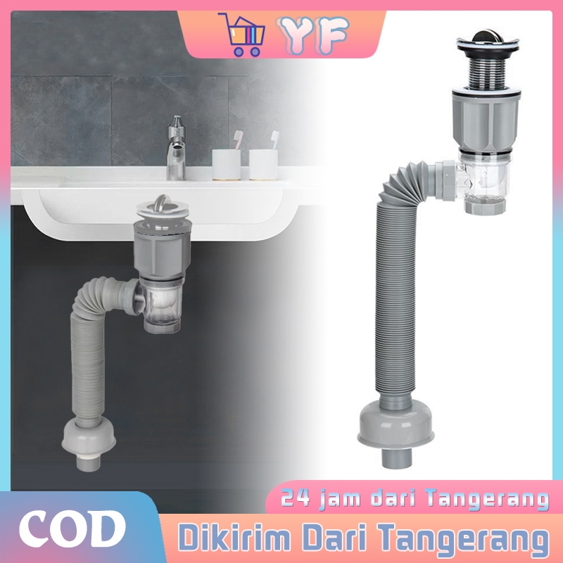 1Set Selang Pembuangan Bak Cuci Piring / Pembuangan Wastafel / Selang Wastafel Cuci Tangan