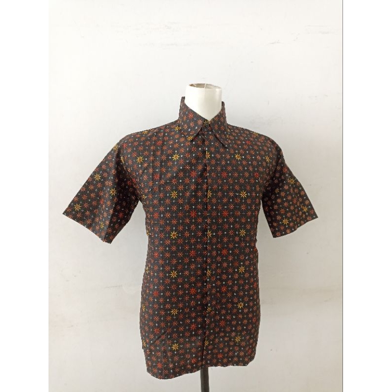 HEM BATIK POLYESTER PRIA KERJA MURAH KUALITAS PREMIUM - GMK808 (2B4E)