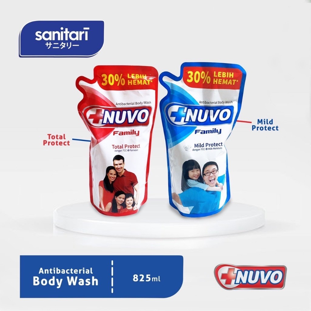 Nuvo Family Sabun Mandi Cair 825ml Pouch Sabun Mandi Nuvo Sabun Mandi Cair Nuvo