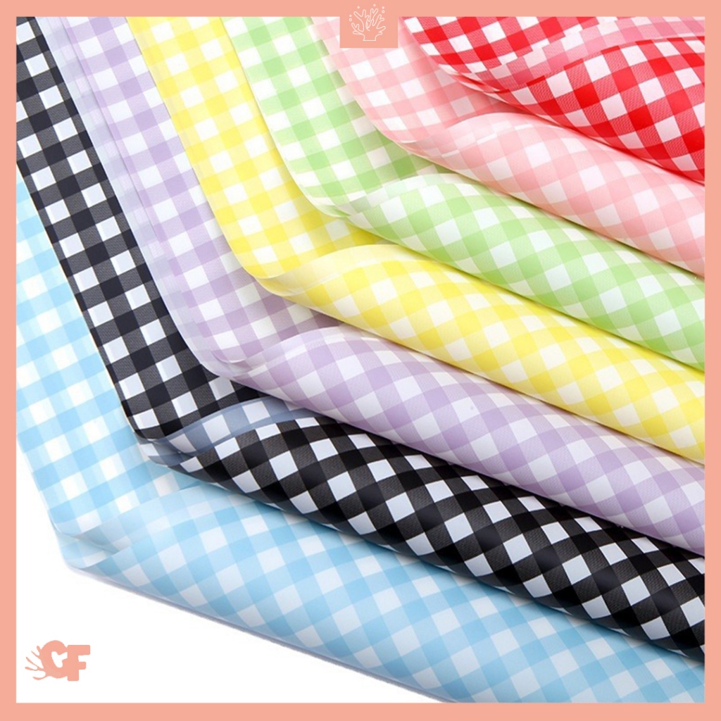 

Kertas Bunga Buket Gingham Flower Wrapping Paper Gingham Kotak KB6003