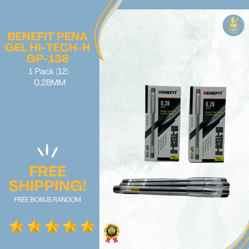 

Benefit Pena Gel Hi-Tech-H (0,28mm) | 1 Pak (12) Harga Terjangkau | FREE BONUS RANDOM!