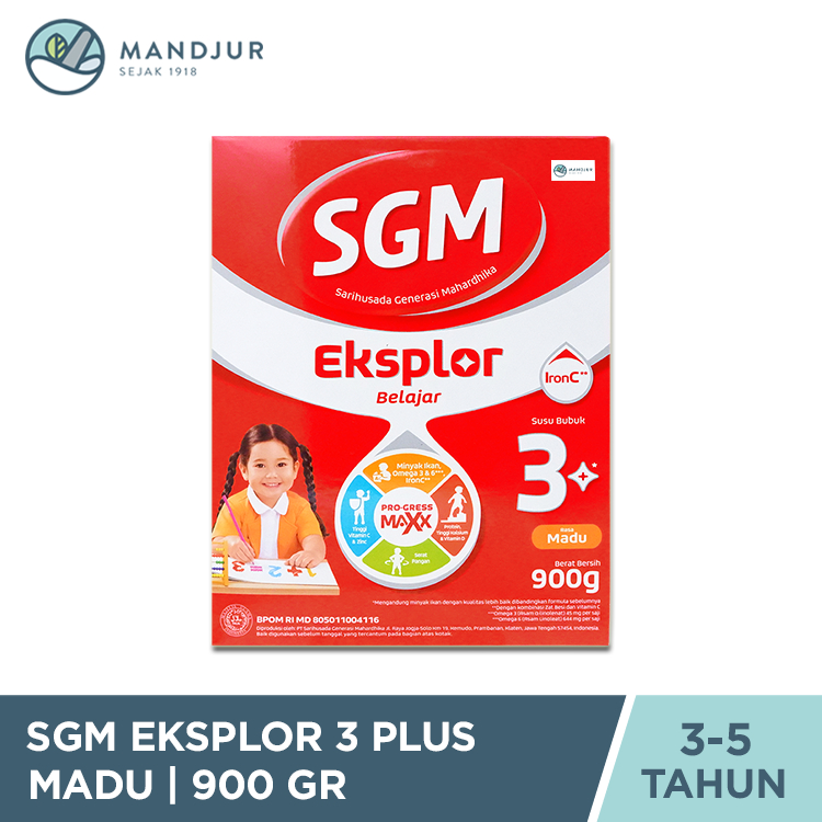 

SGM Eksplor 3 Plus Madu 900 Gram - Susu Pertumbuhan Anak 3 - 5 Tahun