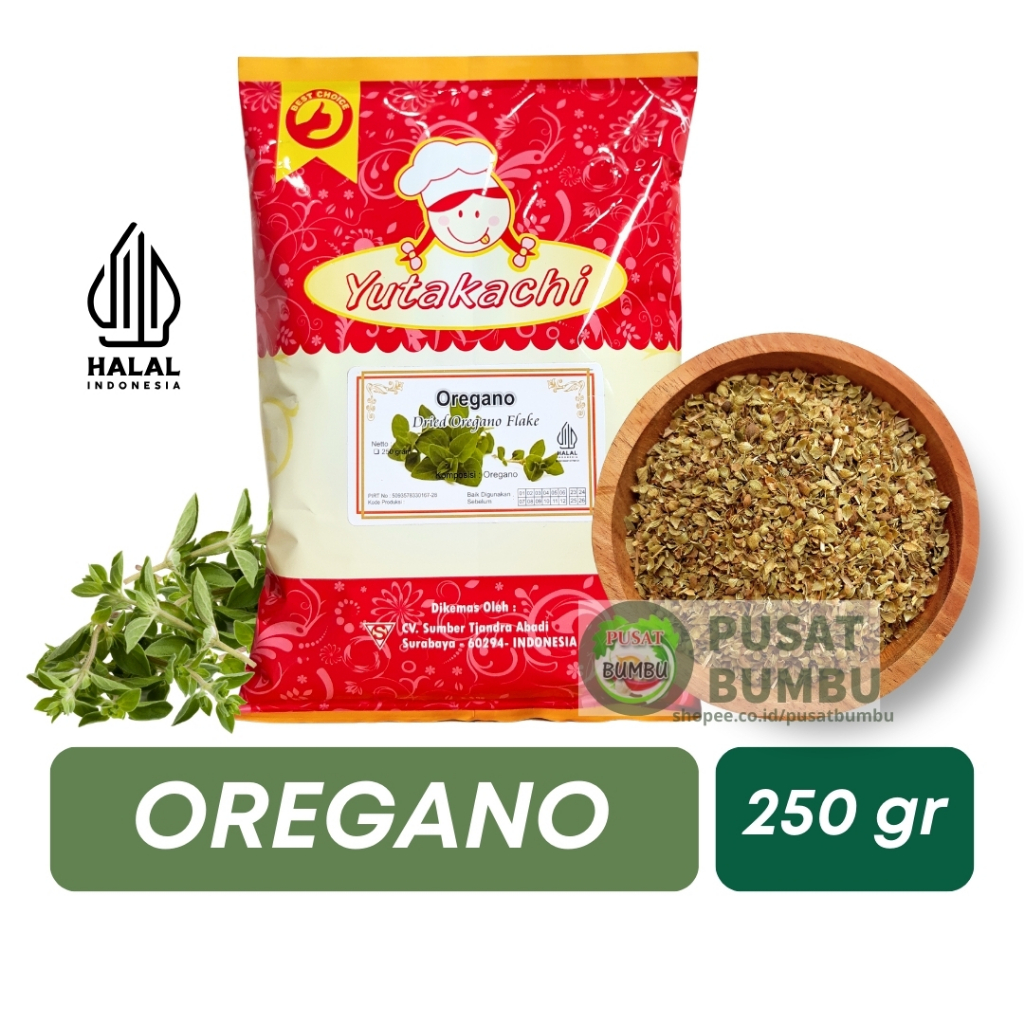 

Oregano Turkey 250 gram (Grade A) Yutakachi / Oregano Flake/ Pusat Bumbu