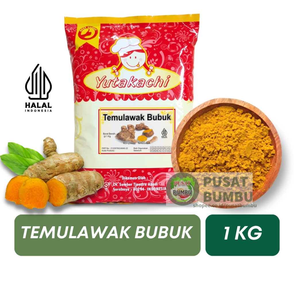 

Murni Temulawak Bubuk 1Kg / Bubuk Temulawak Yutakachi/ Pusat Bumbu