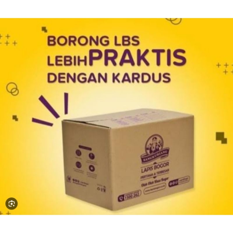 

Kardus Lapis Bogor Sangkuriang buat packing oleh-oleh