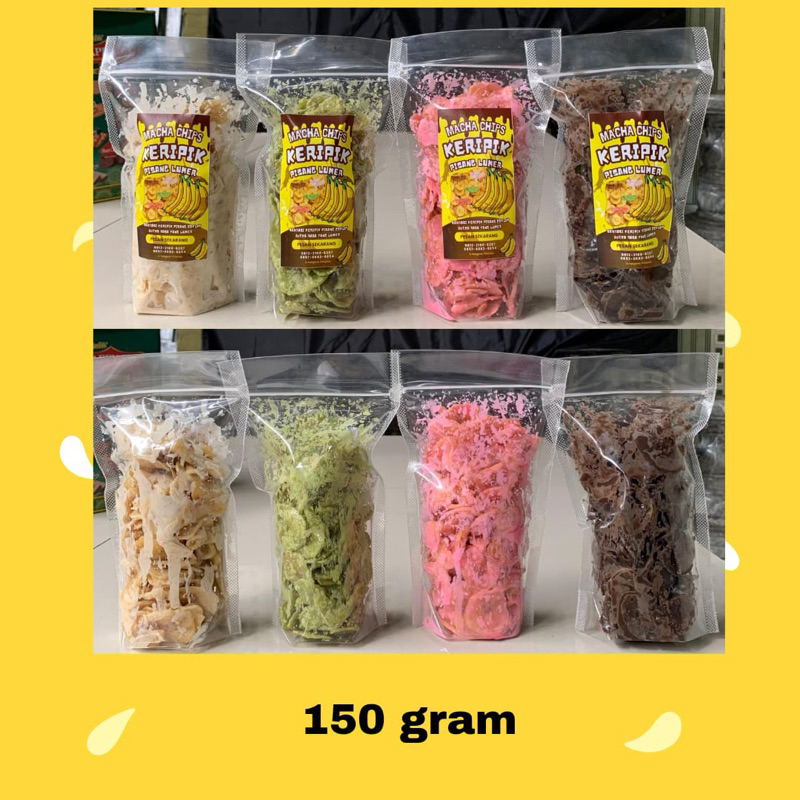 

MACHA CHIPS Keripik Pisang Lumer Cokelat Premium 150gram