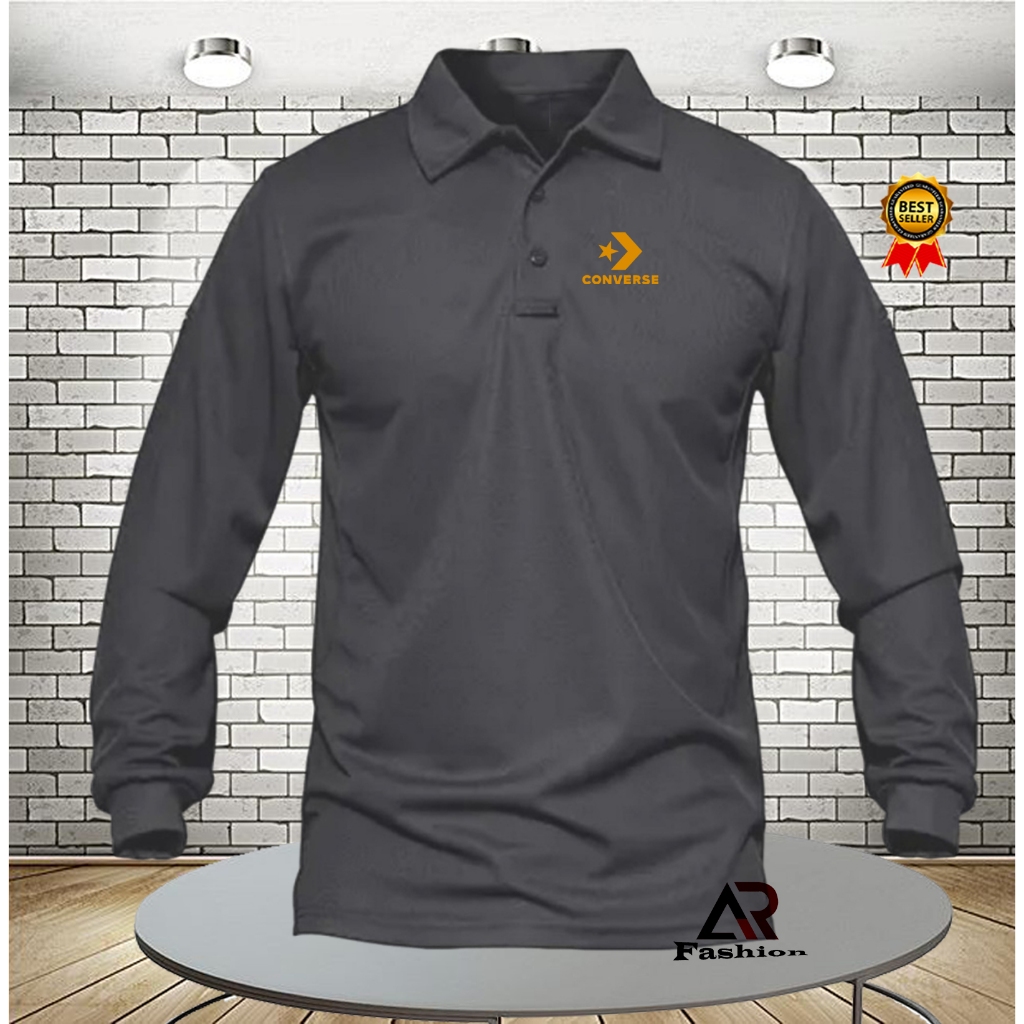 POLO Shirt KAOS POLO LENGAN PANJANG PRIA/WANITA POLO CONVERSE GOLD