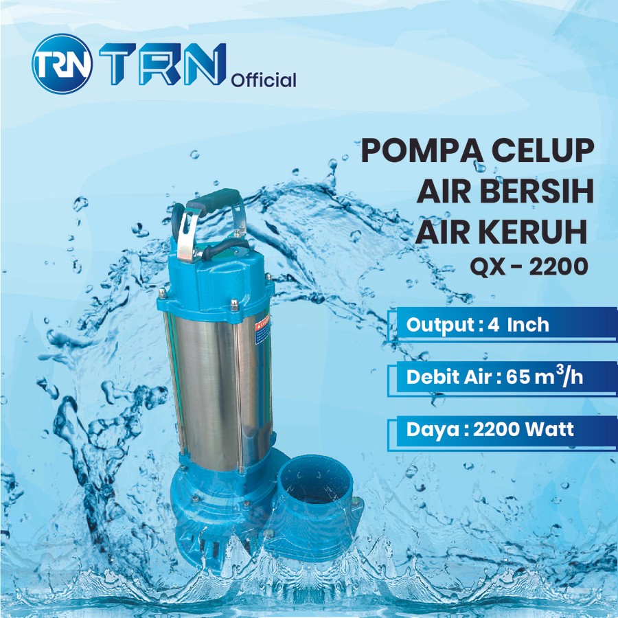 Pompa celup Air Kotor /keruh Torino 3 HP Steinlis 4 inchi tipe QX 2200