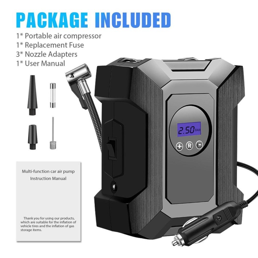 Terbaru Pompa Ban Mobil Elektrik Portable Mini Multifungsi Sepeda Motor / Pompa Ban Mobil Elektrik