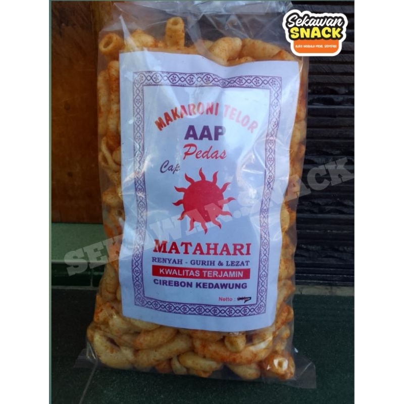 

Makaroni Telor Rasa Pedas|Cemilan Pedas Makaroni Gurih Cap AAP