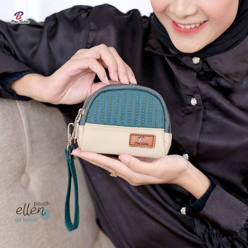 ELLEN Pouch Dompet Koin Wanita 2 resleting By BIRU TSABITA