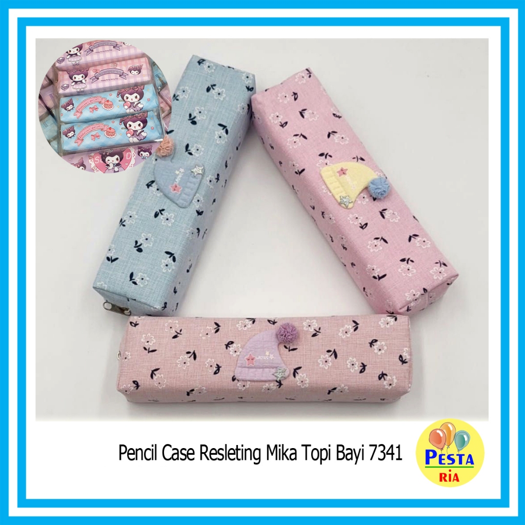 

Murah!! (1Pcs) Pencil case Resleting Mika Topi Bayi, tepak sekolah, tepak kain, kotak pensil Fancy