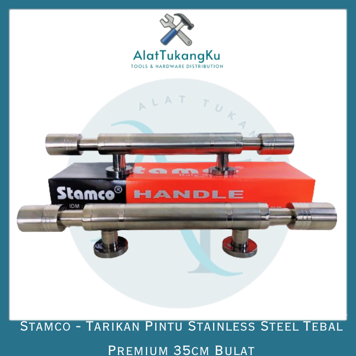 Stamco Tarikan Pintu Barbel Gagang Pintu handle pintu 35 cm Minimalis Full Stainless Steel Berkualit